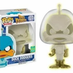 Animetasia Funko Pop "Duck Dodgers" #127 Glow In The Dark White 2016 Summer Convention Exclusive Mint Exclusives