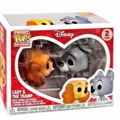 Animetasia Common Funko Pop Keychain Disney "Lady & The Tramp" Two-Pack Mint